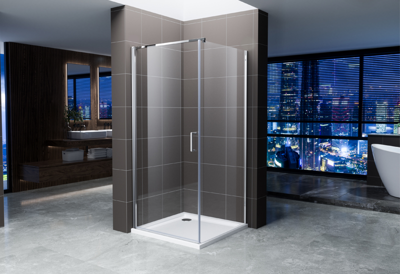 A422-7 6/8 มม. Quadrant Pivot Shower Enclosure