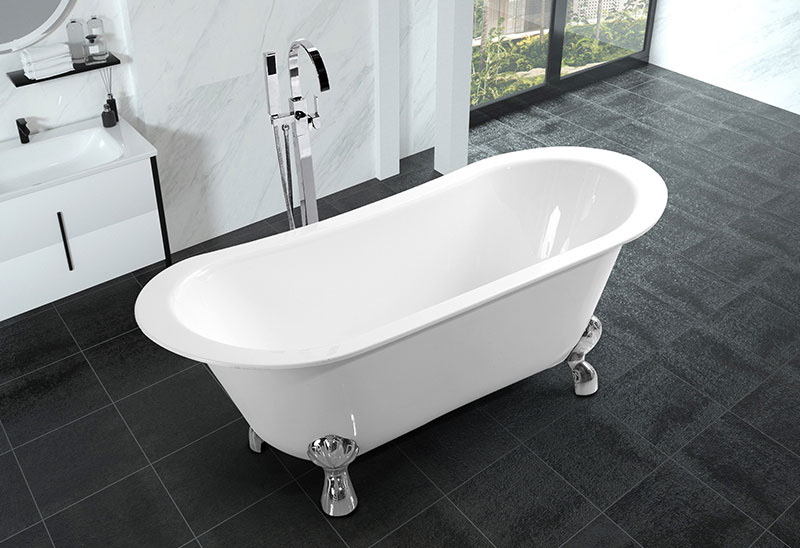 67 นิ้ว Classical Vintage Clawfoot Bathtub แบบลอยตัว