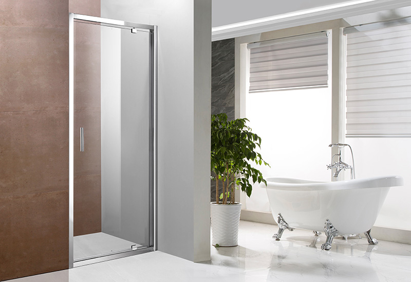 A1444 4/5/6mm Glass Pivot Shower Door Screen สำหรับห้องน้ำ